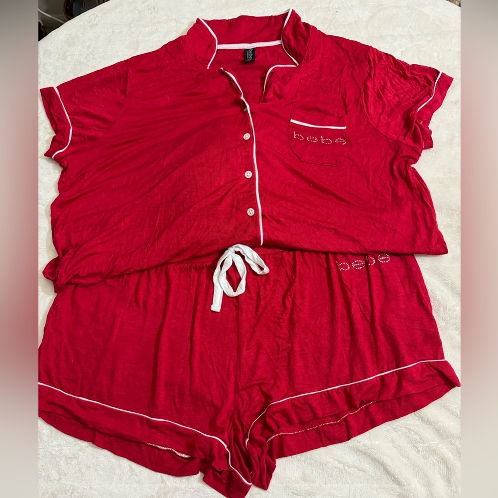 BCBG PAJAMAS 3XL. Red/white